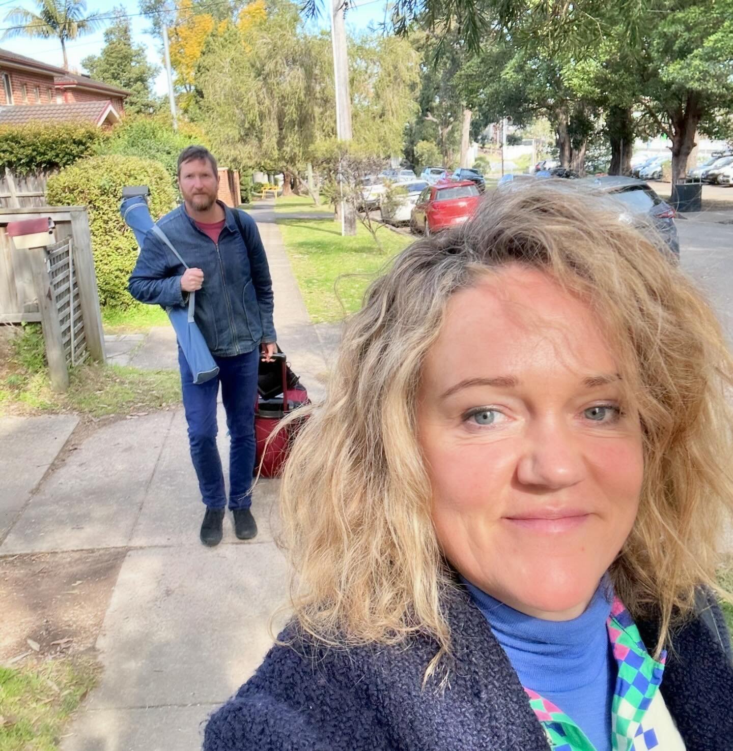 This is us for the next seven weeks! Roaming the streets hauling banners and bags, bookmarks and bin chickens! It&rsquo;s great getting out and meeting our young readers and sharing new work. . #bookweek #booklover #schoollife #teacherlibrarian #libr