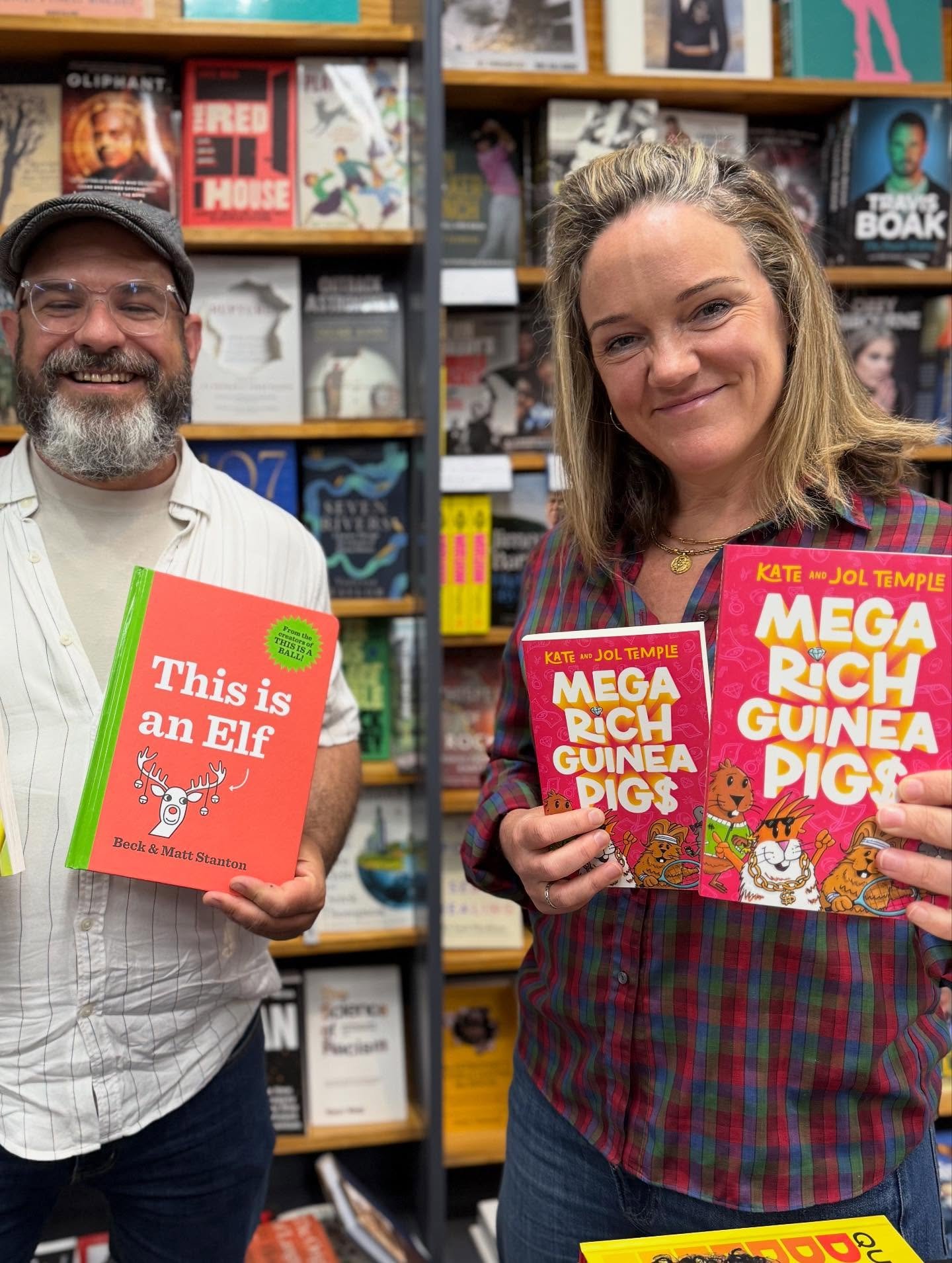 What a day been chauffeured around Melbourne signing books with @itsmattstantonhere 🎉 We met fabulous booksellers and signed more books than I&rsquo;ve had hot dinners. Plenty of signed books all over! Thanks for having us in! #readingtime #readread