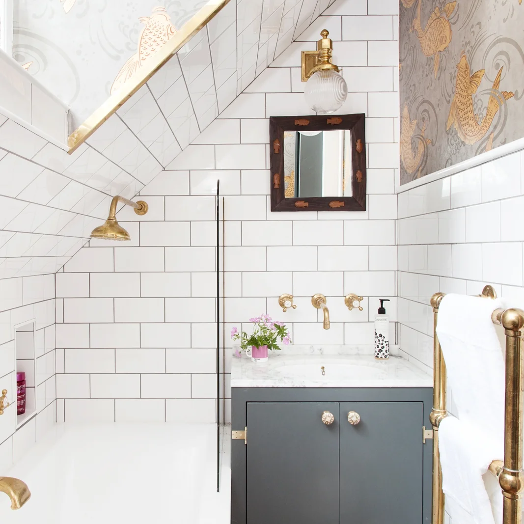 The Pink House Bathroom Before & After