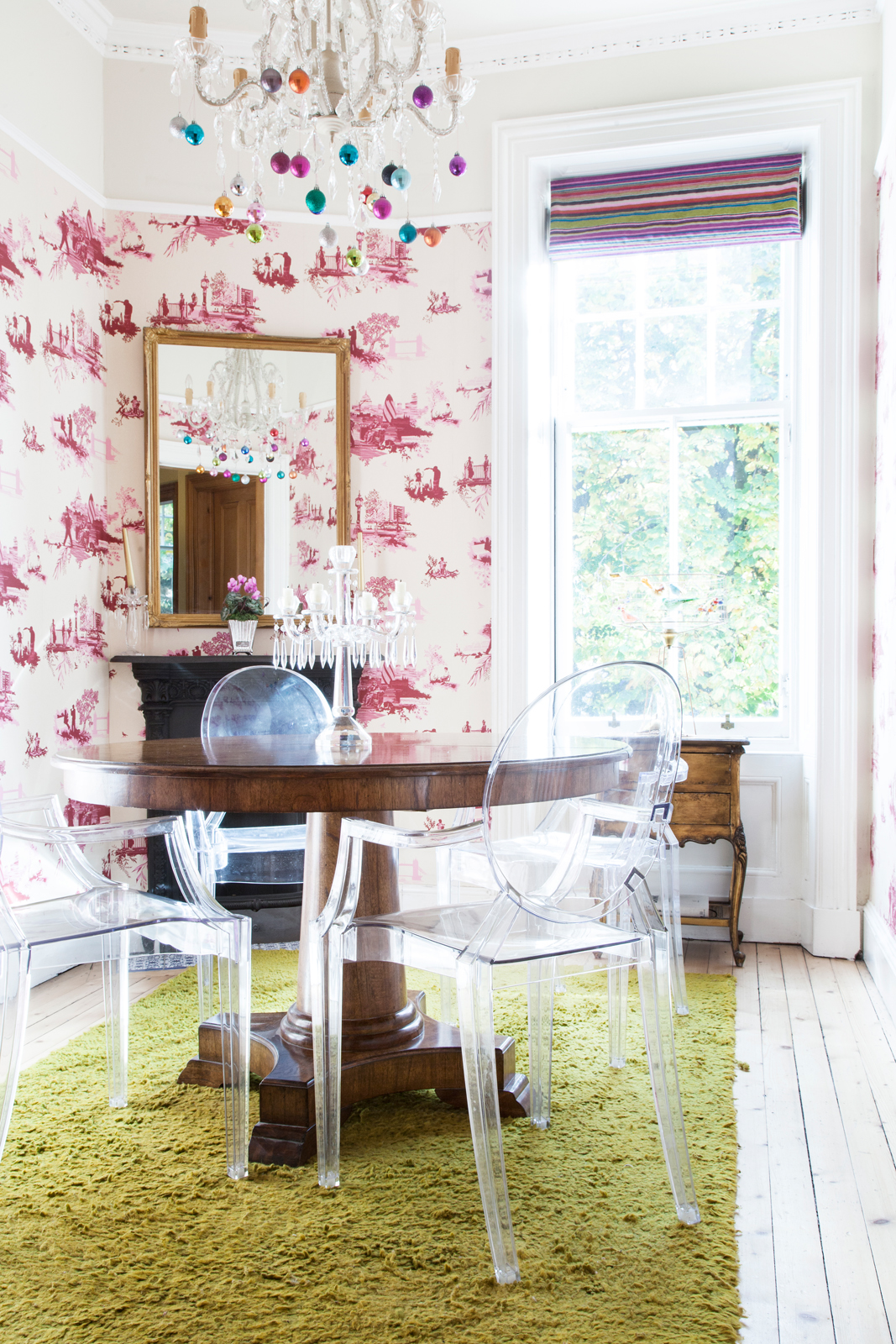 Perspex Ghost chairs: ALL the husband's idea/Photo: Susie Lowe