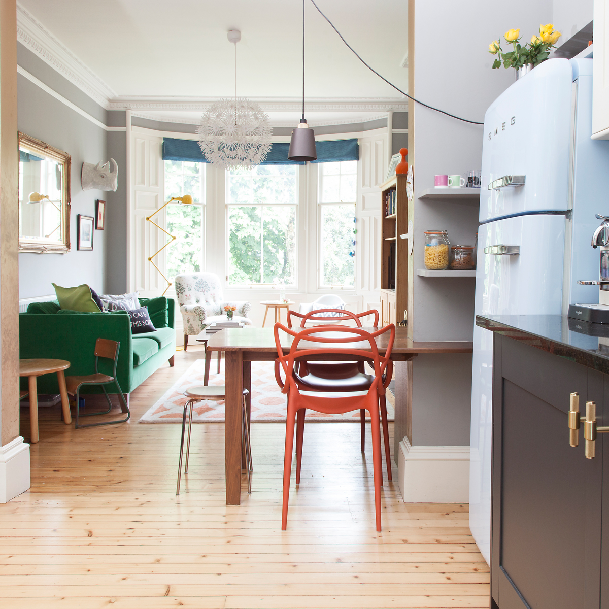 Open plan living at The Pink House/Photo: Susie Lowe