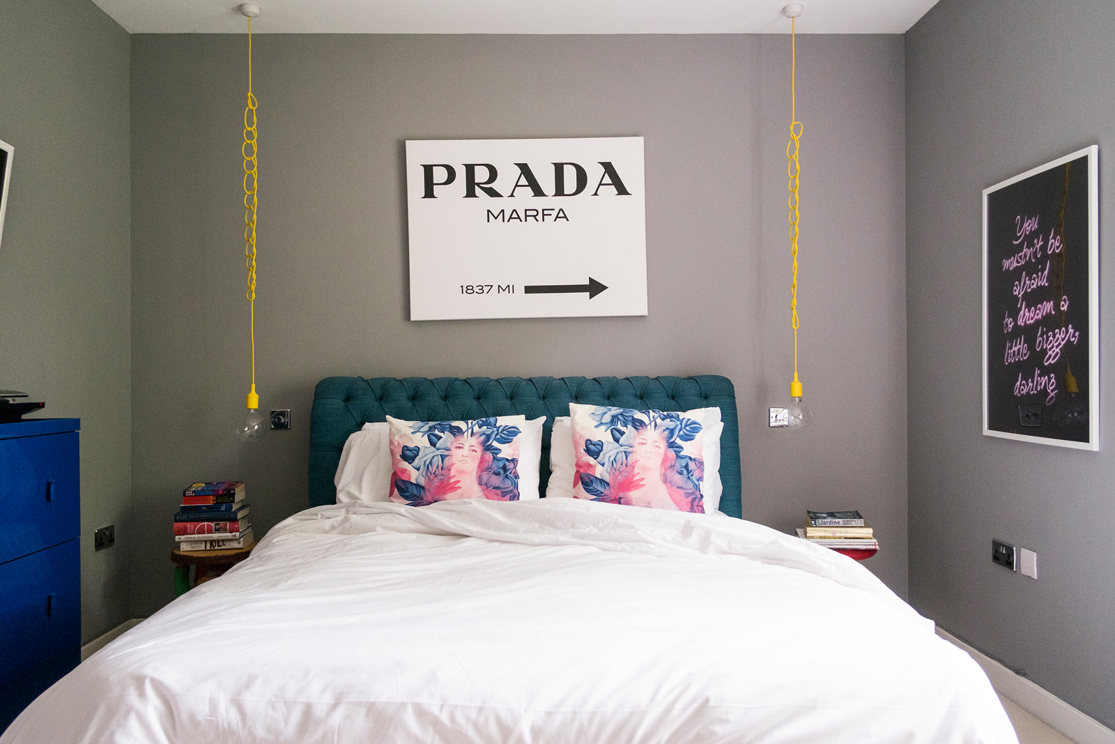 Emilie's bed is WELL comfy. And I know exactly how to get to Prada from here