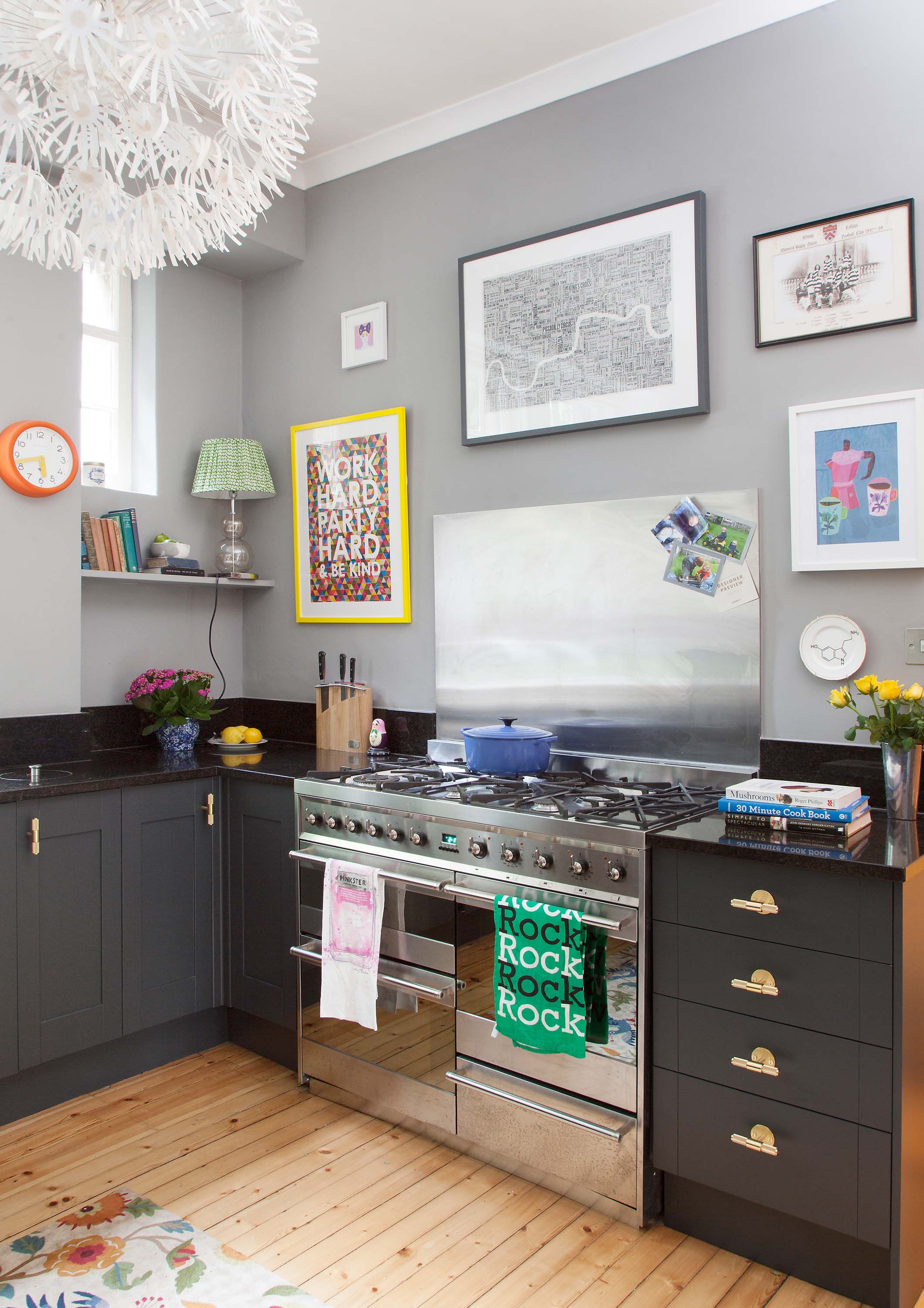 The Pink House kitchen makeover gallery wall