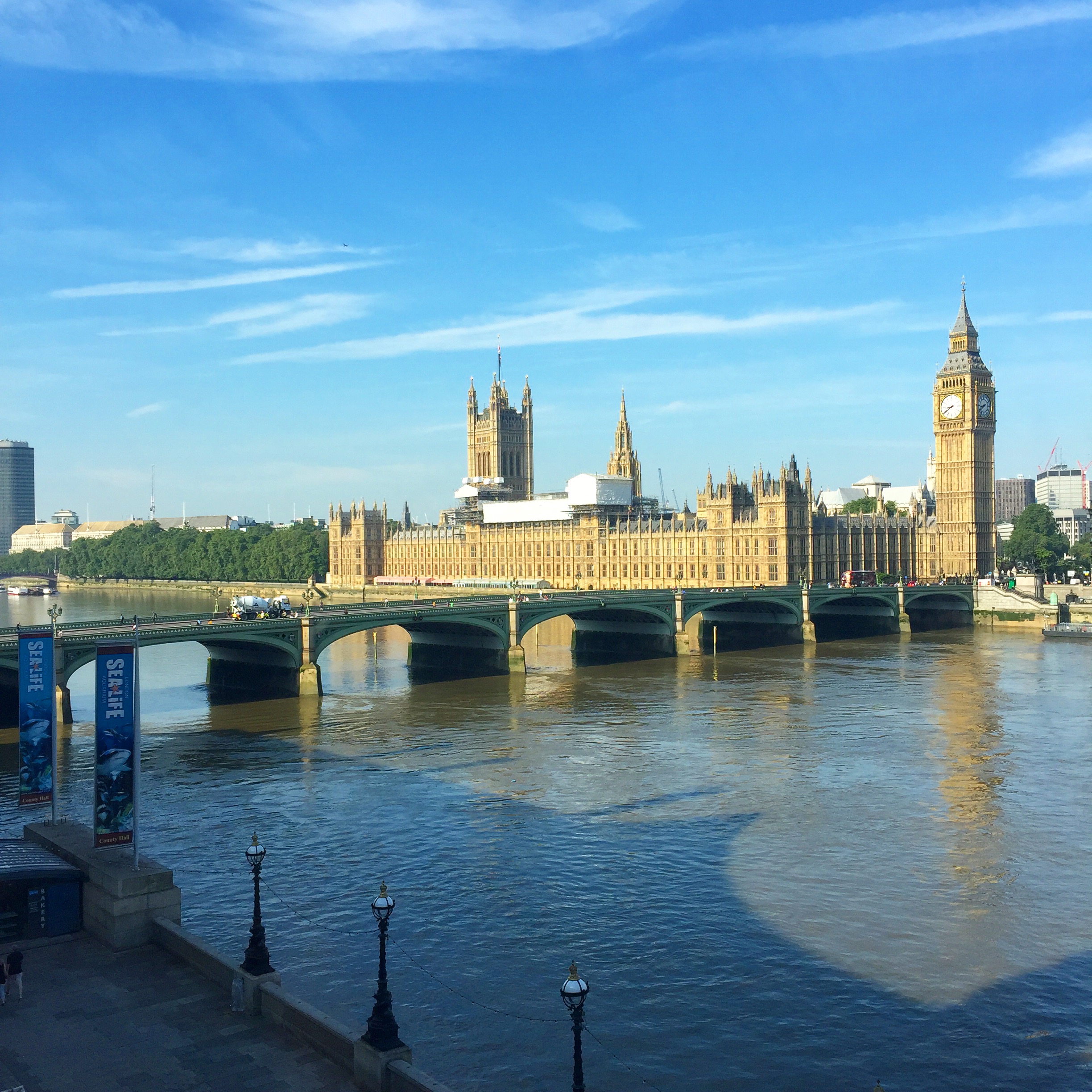 View of Big Ben and the Houses of Parliament from Marriott County Hall