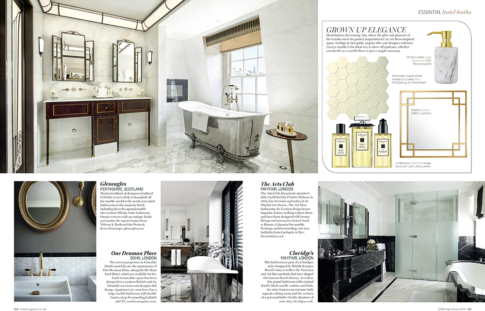 Hotel bathroom style steal by Emily Murray in EKBB magazine