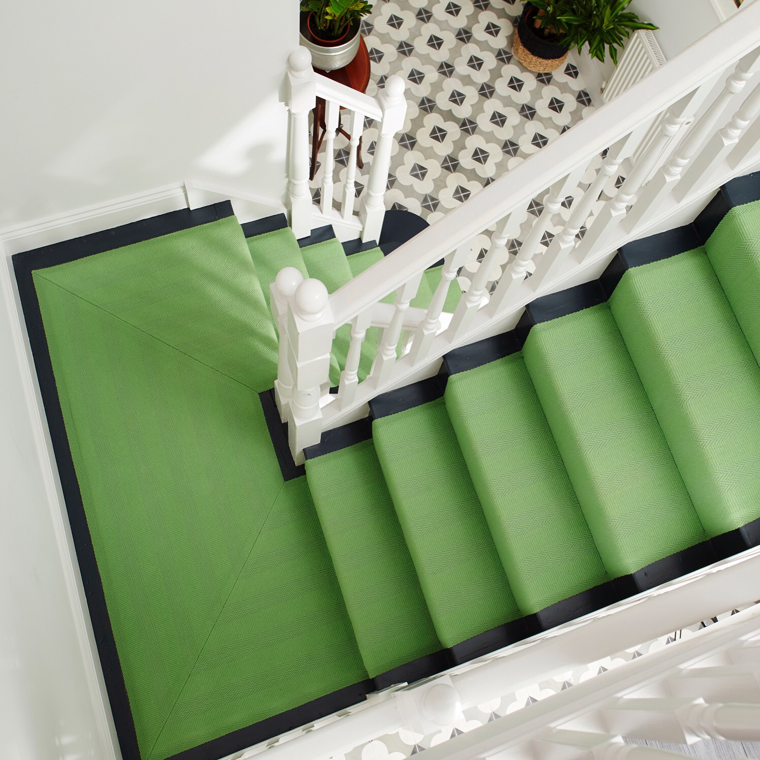 Life's too short not to have an amazing green stair carpet like Erica's