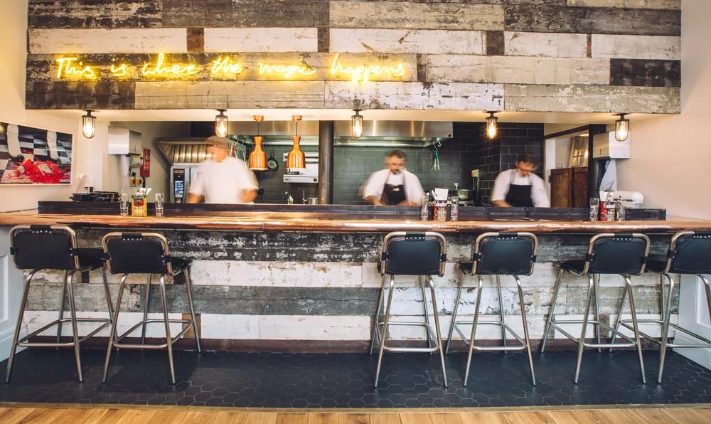 This is where the magic happens neon sign Artist Residence