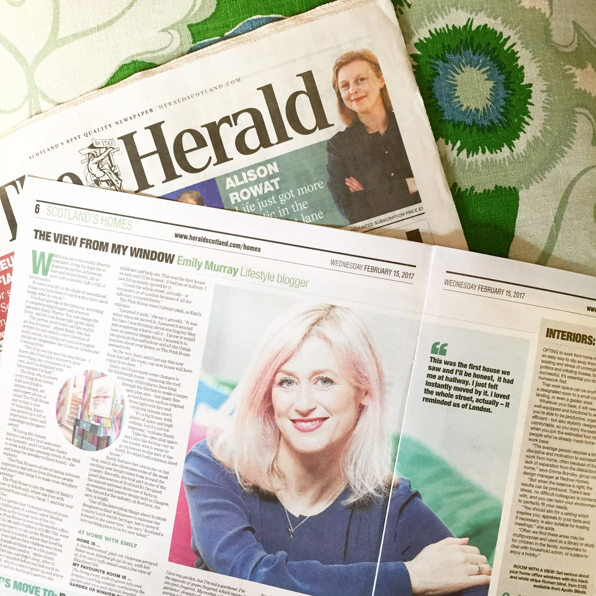 The Pink House in The Herald 