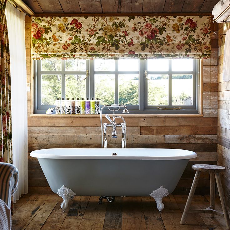 Soho Farmhouse bathroom with freestanding bath