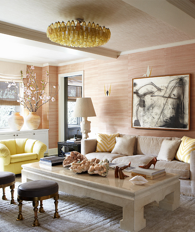 Cameron Diaz's actual living room. Design:&nbsp;Kelly Wearstler/Photo: William Abranowicz/Source: Elle Decoration
