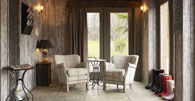 Wellies off, slippers on