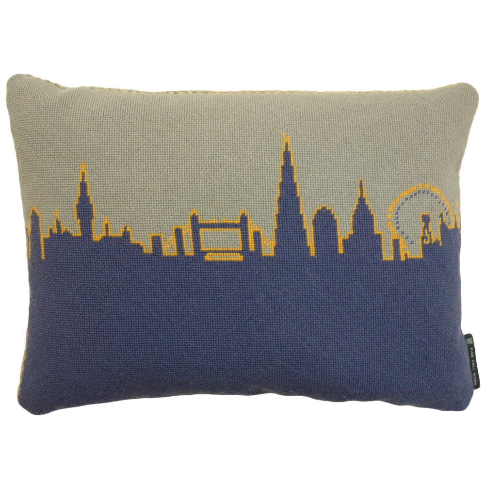 Fine Cell Work's London Skyline cushion