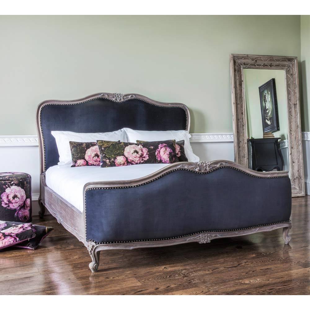 The French Bedroom Company Montmartre black velvet bed