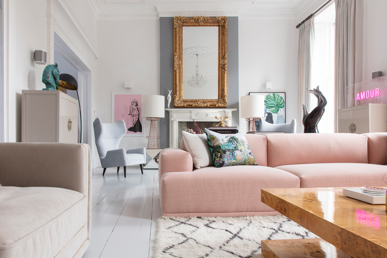 Anna Adwal from Pad Lifestyle's beautiful living room adheres to Rule 6: "Fabulous is essential"/Photo: Susie Lowe