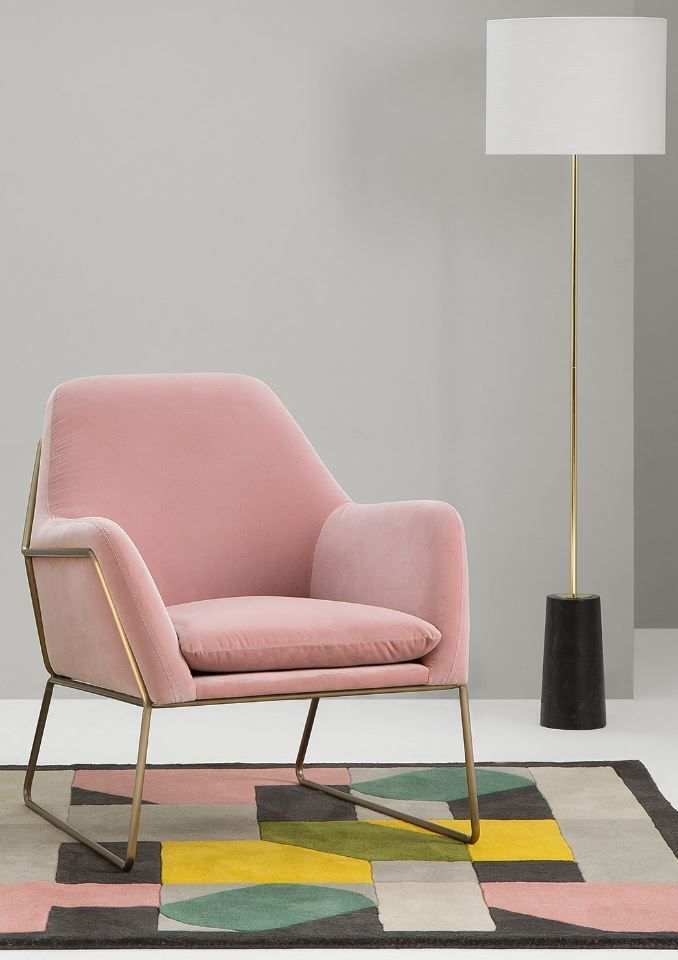 Made.com blush pink Frame armchair