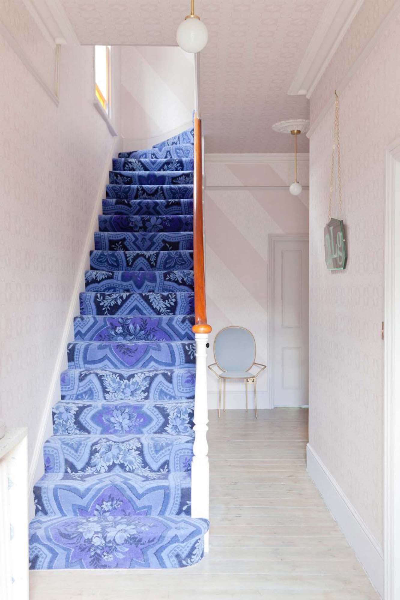 Jordan and Russell's hallway has had the full 2LG treatment from top to bottom/Photo: Megan Taylor