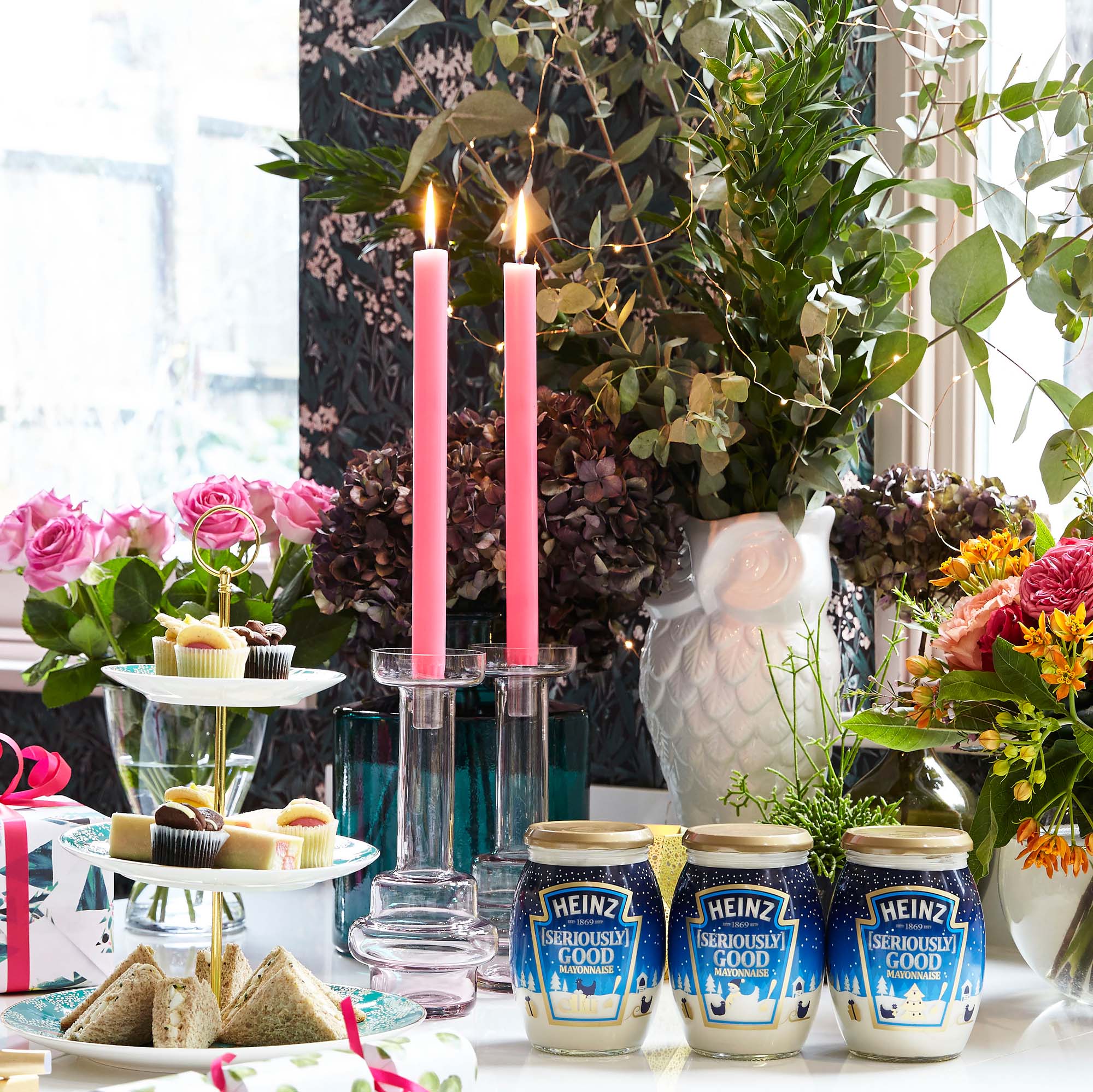 Heinz Seriously Good Mayonnaise Christmas edition on the Boxing Day afternoon tea table
