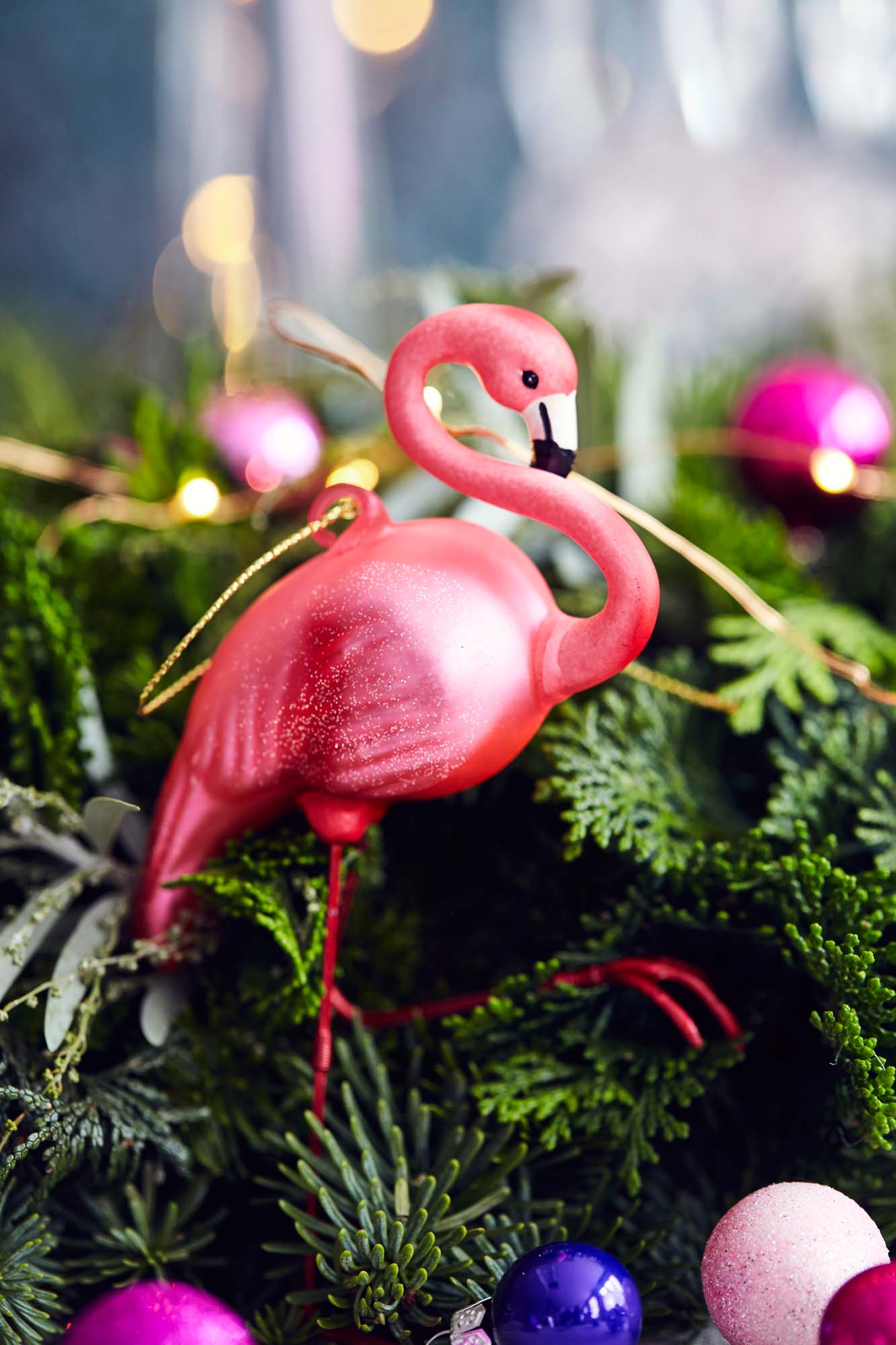 Flamingo Christmas decoration