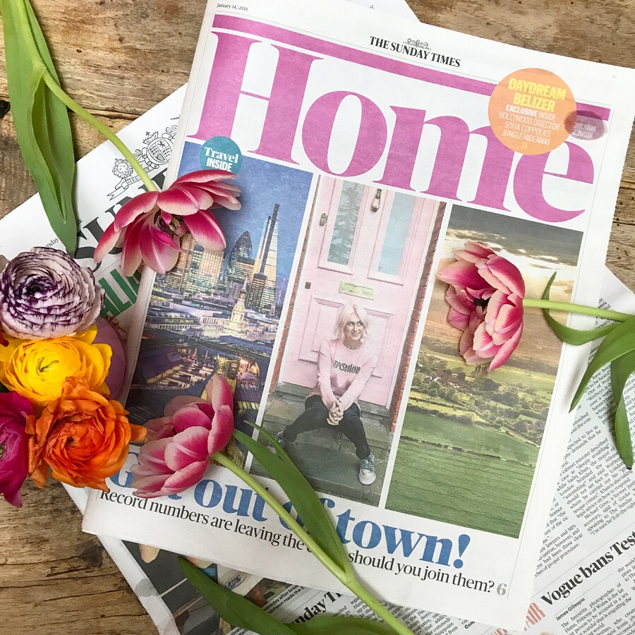 The Pink House founder Emily Murray on the cover of The Sunday Time Home supplement