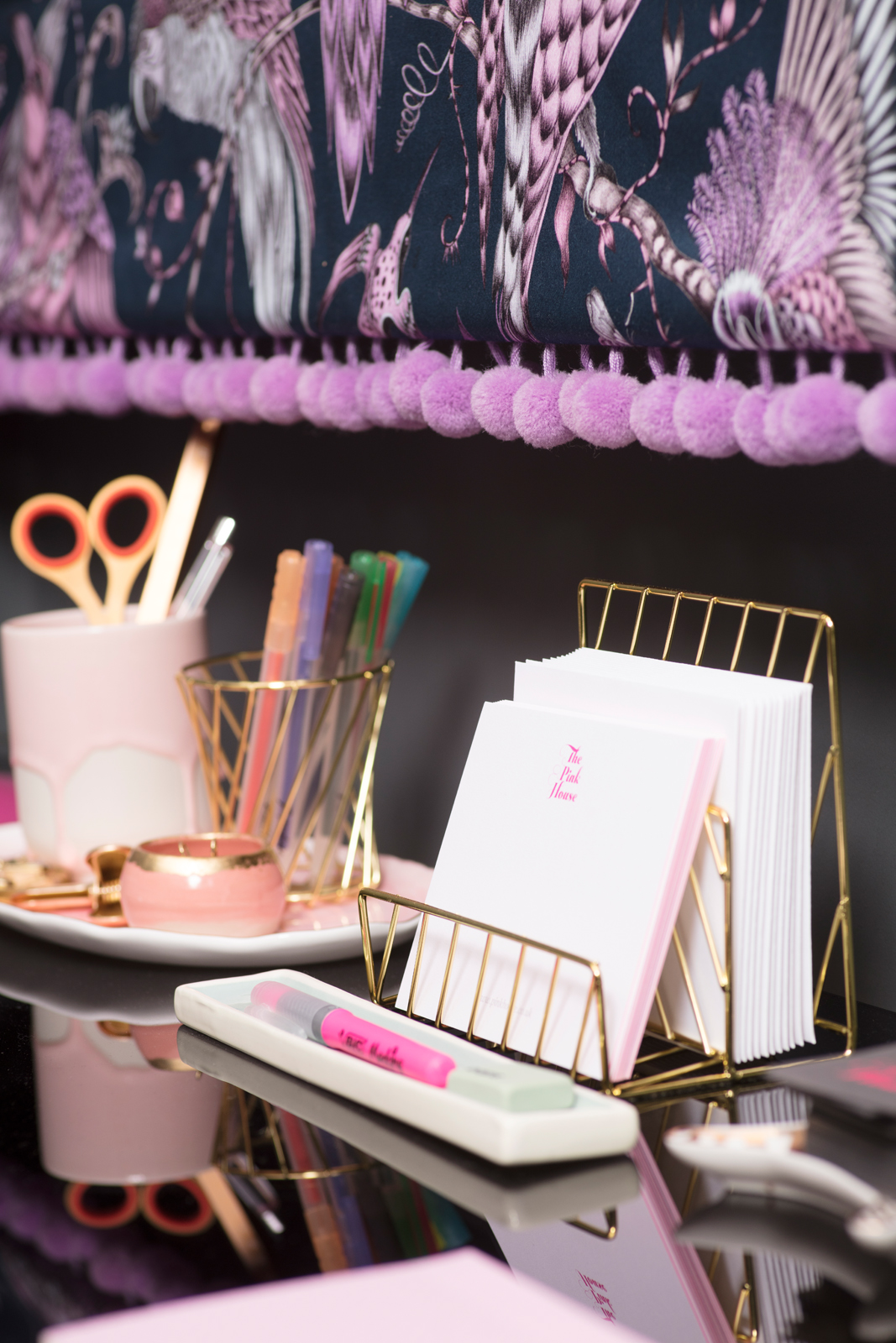Paperchase gold and pink stationery