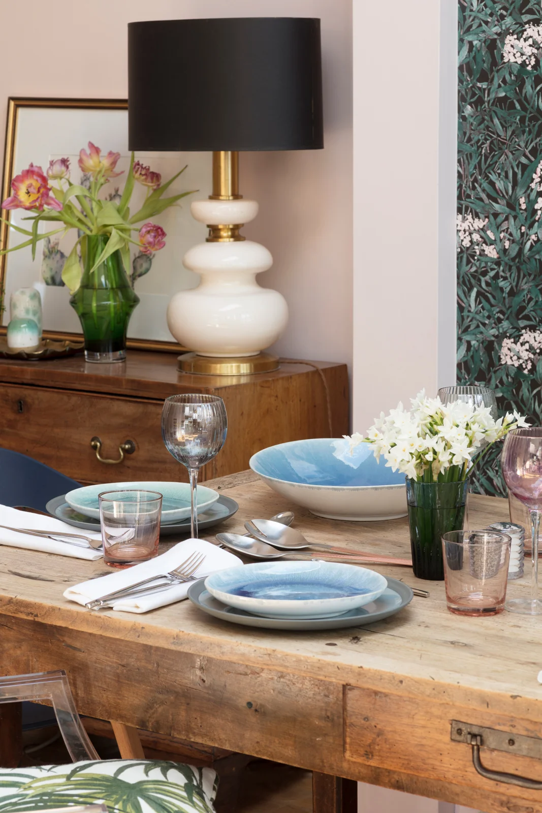 Marks & Spencer Tavira blue glazed plates