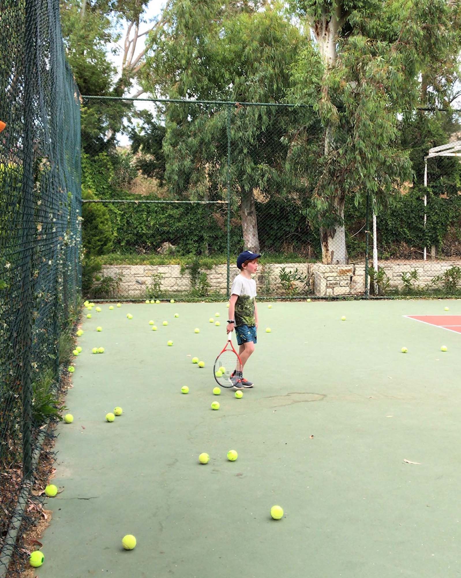 Oscar's tennis lesson