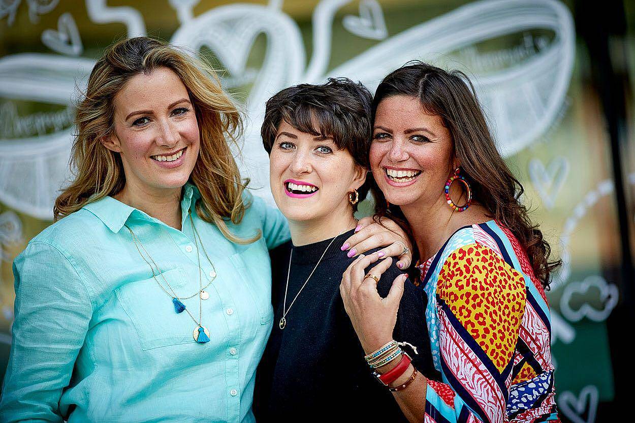 You Me and the Big C podcast with (L to R) Rachael Bland, Lauren Mahon and Deborah James