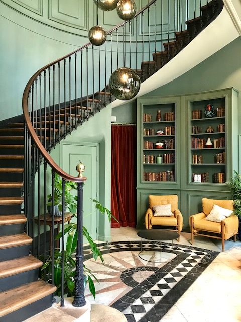 The stunning staircase at The Hoxton Paris