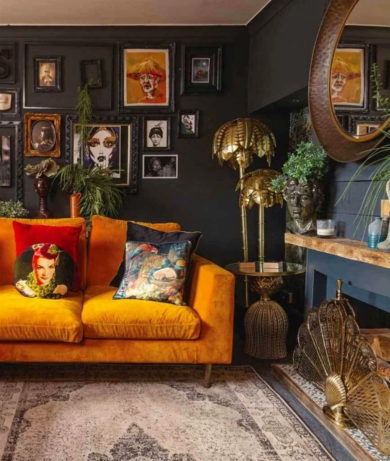 Burnt orange and charcoal - delicious!
