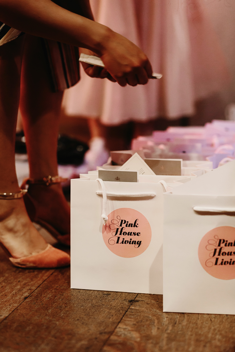 Goody bags for the Pink House Living book launch