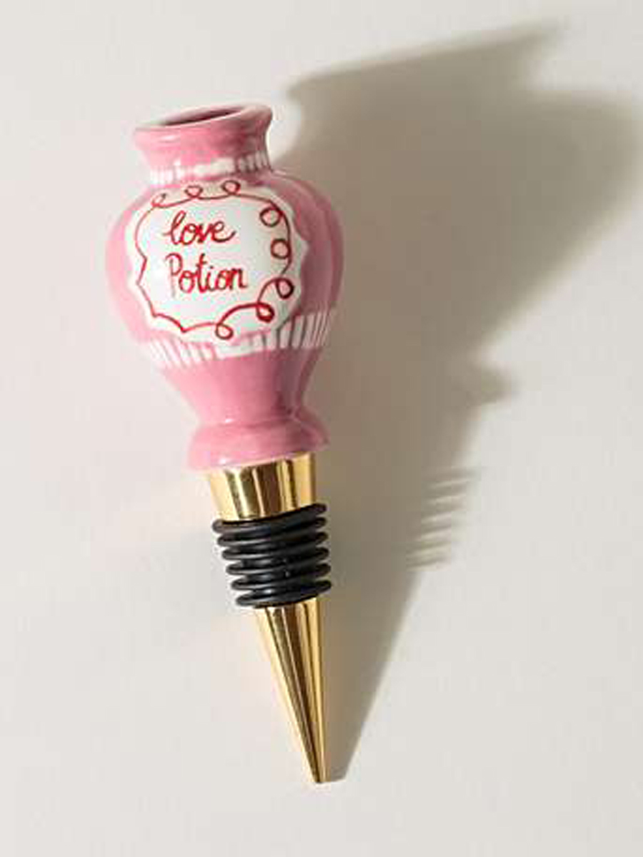 Love Potion Pink Bottle Stop by Oliver Bonas, £9