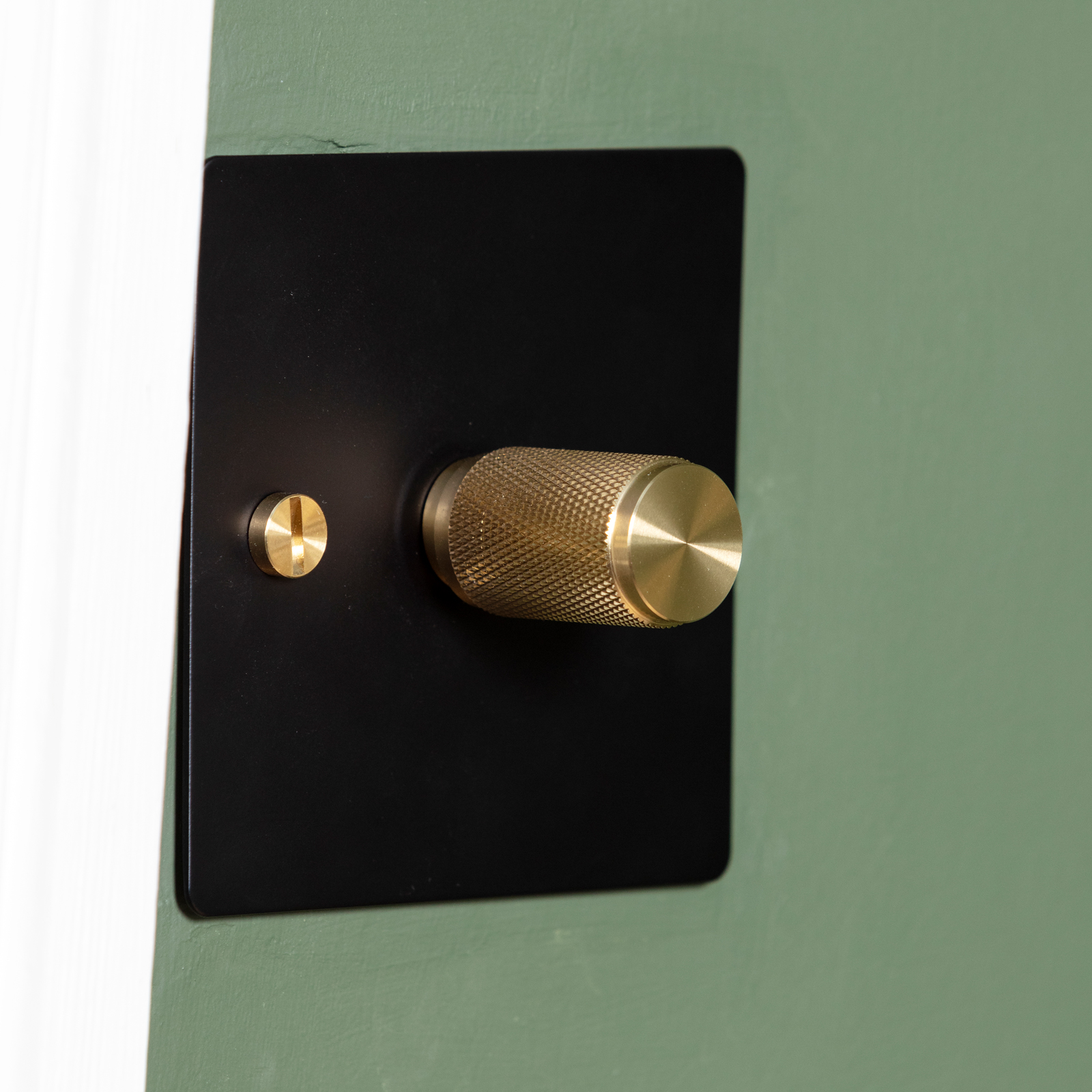 Buster + Punch brass and black dimmer switch