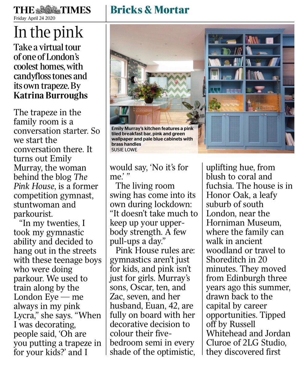 Pink House in The Times