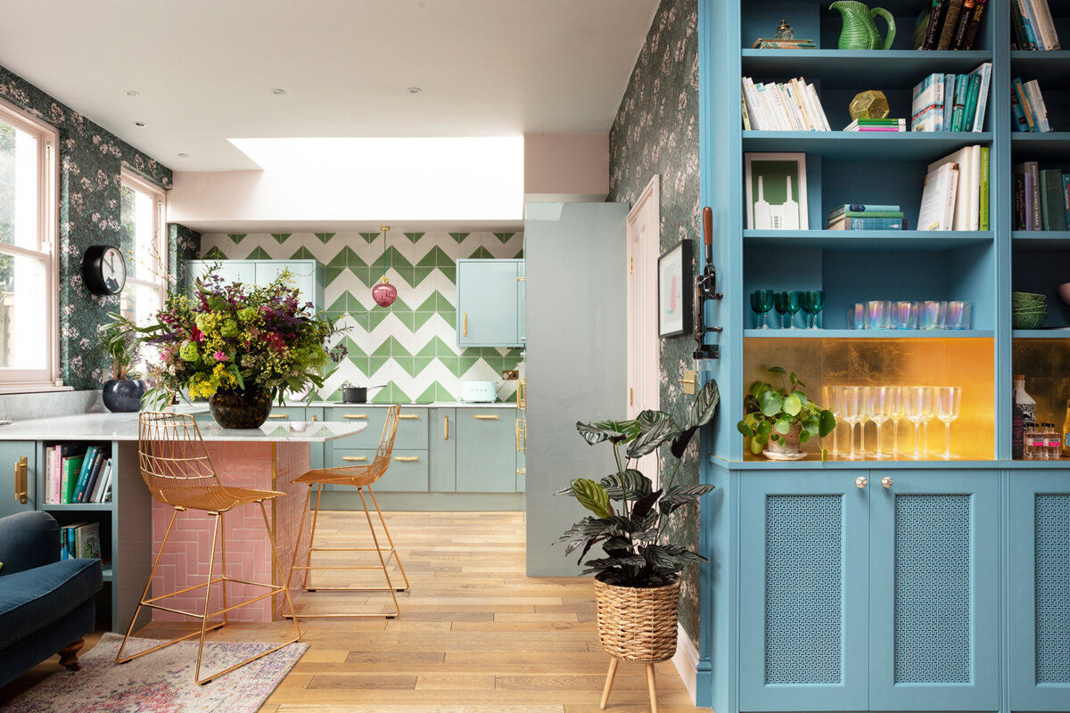 I’ve used pink, green and blue as the colour scheme throughout the house/Photo: Susie Lowe