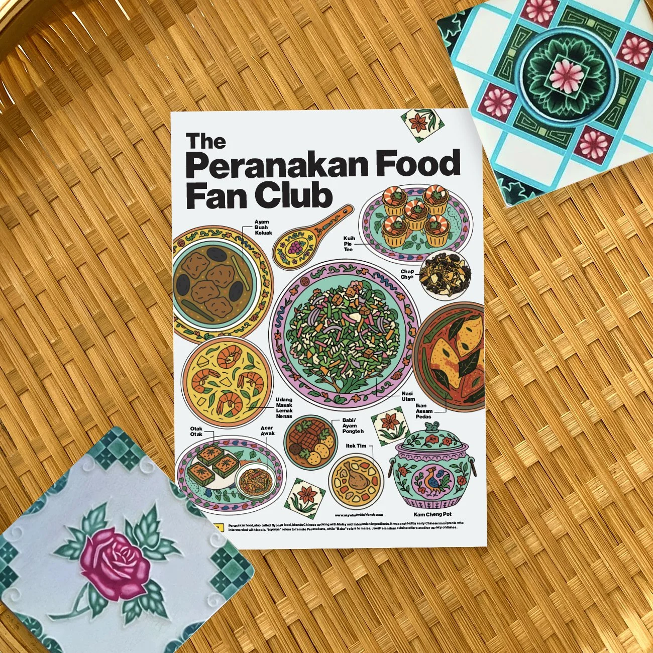 Say What? Peranakan Food Fan Club Postcard