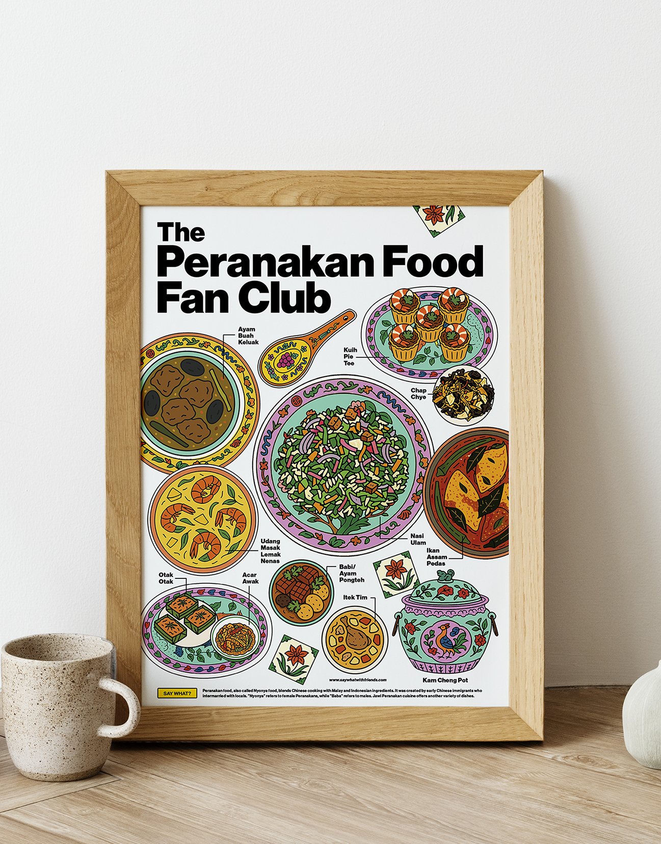 Say What? The Peranakan Food Fan Club A3 & A4 Poster