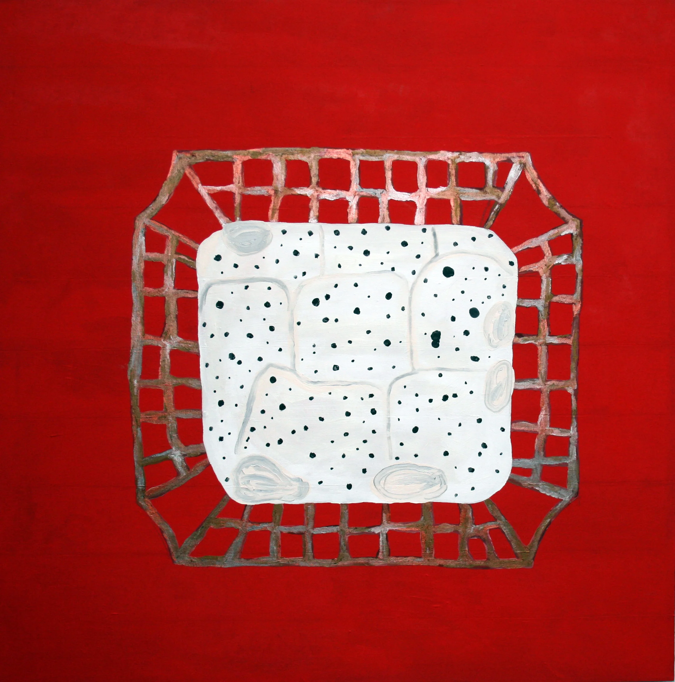 'Cruella de Vil/Indiskutable autoriteter'<br>Olie på lærred<br>100 x 100 cm<br>2012