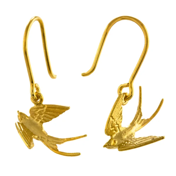 Small Swooping Swallow Hook Earrings £138