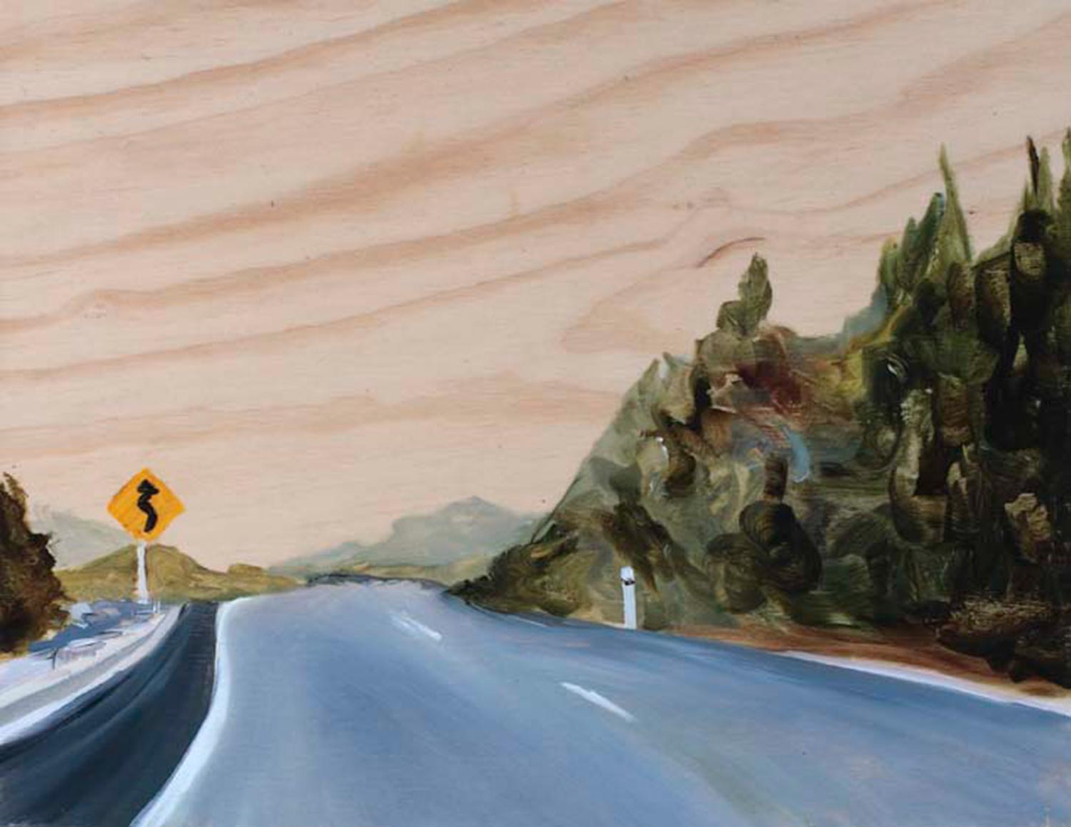 Title: "Today, we don't have plans." Medium: Oil on plywood Size: 37 x 47cm SOLD