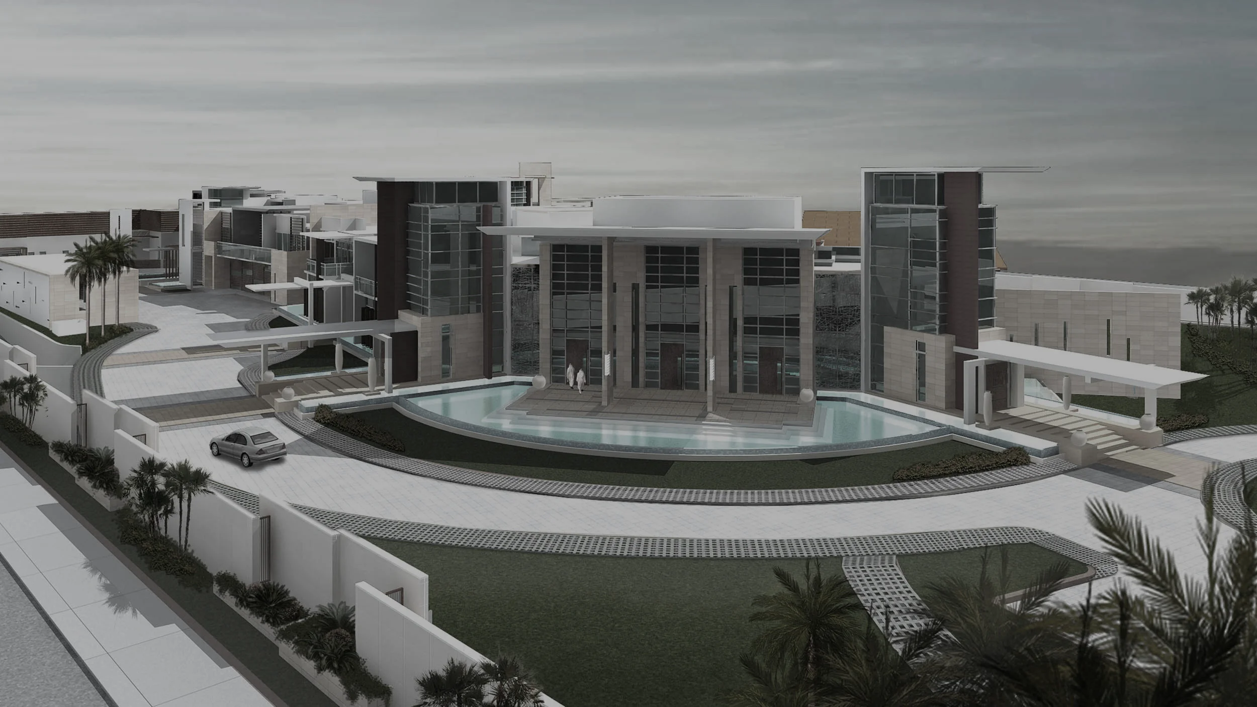 Al Ghurair Main Residence Location: Al Kwaneej, Dubai, UAE Project Type: Private Residential Compound Set against the backdrop of metropolitan Dubai, the Al Ghurair Residences is a master planned residential compound set in a sprawling landscaped commune. It incorporates the traditional planning and features of an Emirati home but designed with modern sensibilities – a poetry of spaces that brings a family together.