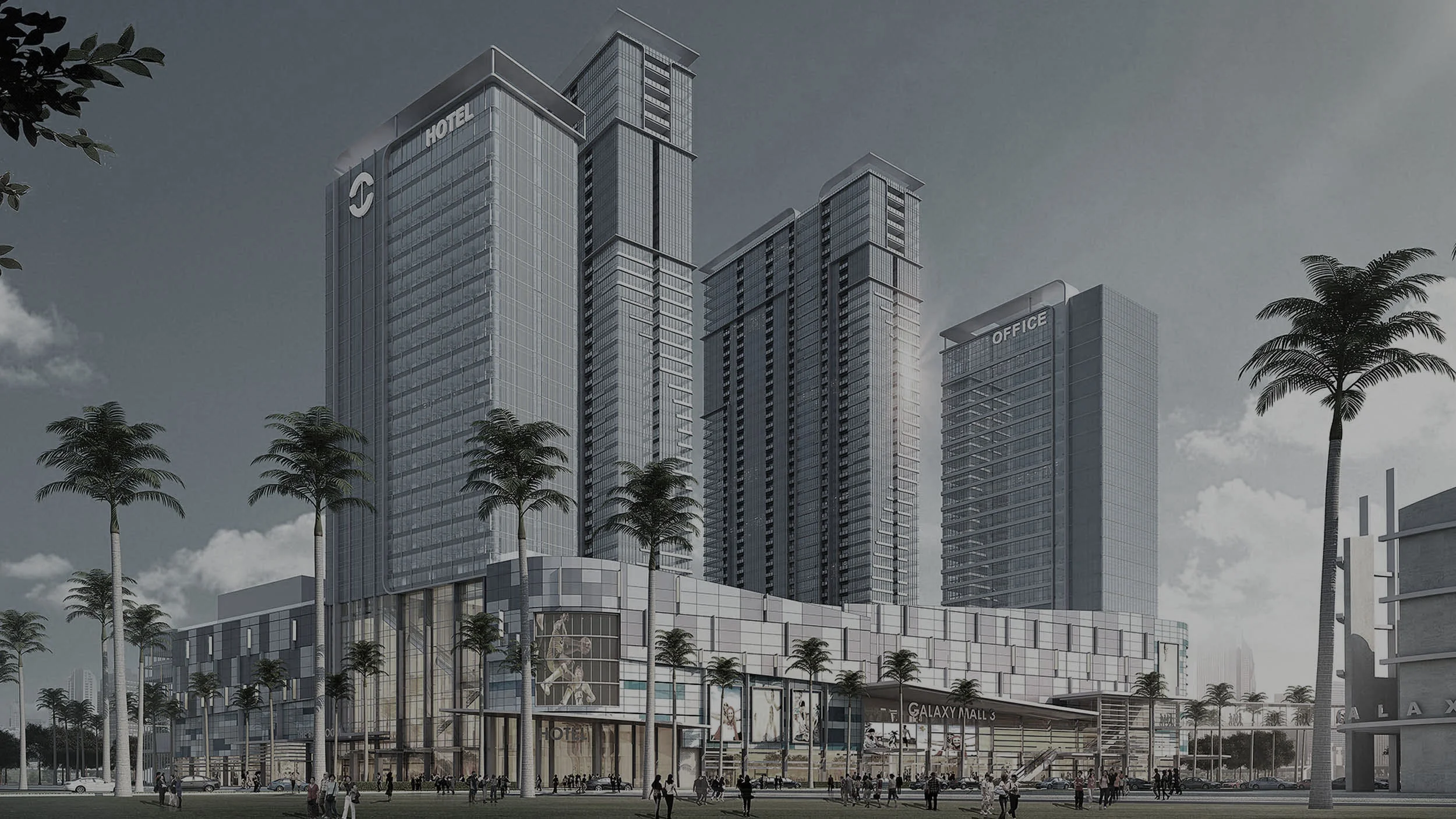 ONE GALAXY Location: Surabaya, Indonesia Project Type: Lifestyle F&B & Entertainment Mall Galaxy Mall 3 is the third and largest mall that completes the One Galaxy Mixed-Use Superblock, integrating the two previous Galaxy Malls into one high-end lifestyle shopping experience; connecting to the proposed BRT system and via iconic footbridge to Galaxy Malls 1 & 2.