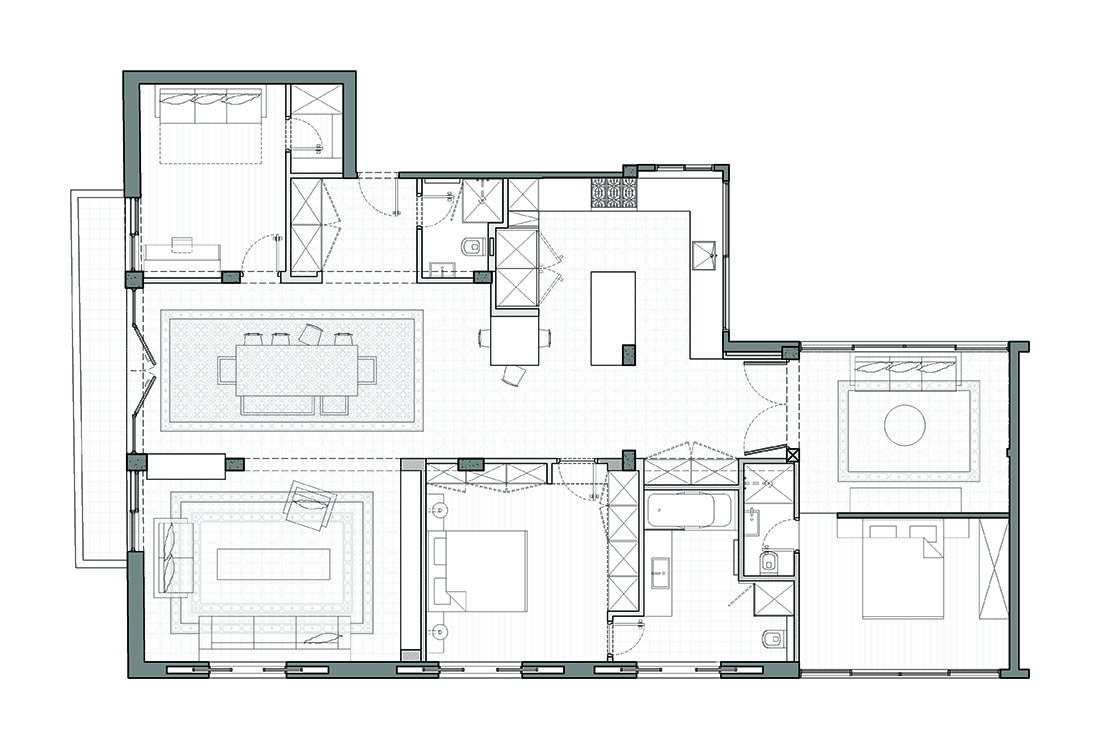 165 square meters / 1,800 square feet — Nir Rothem Architect