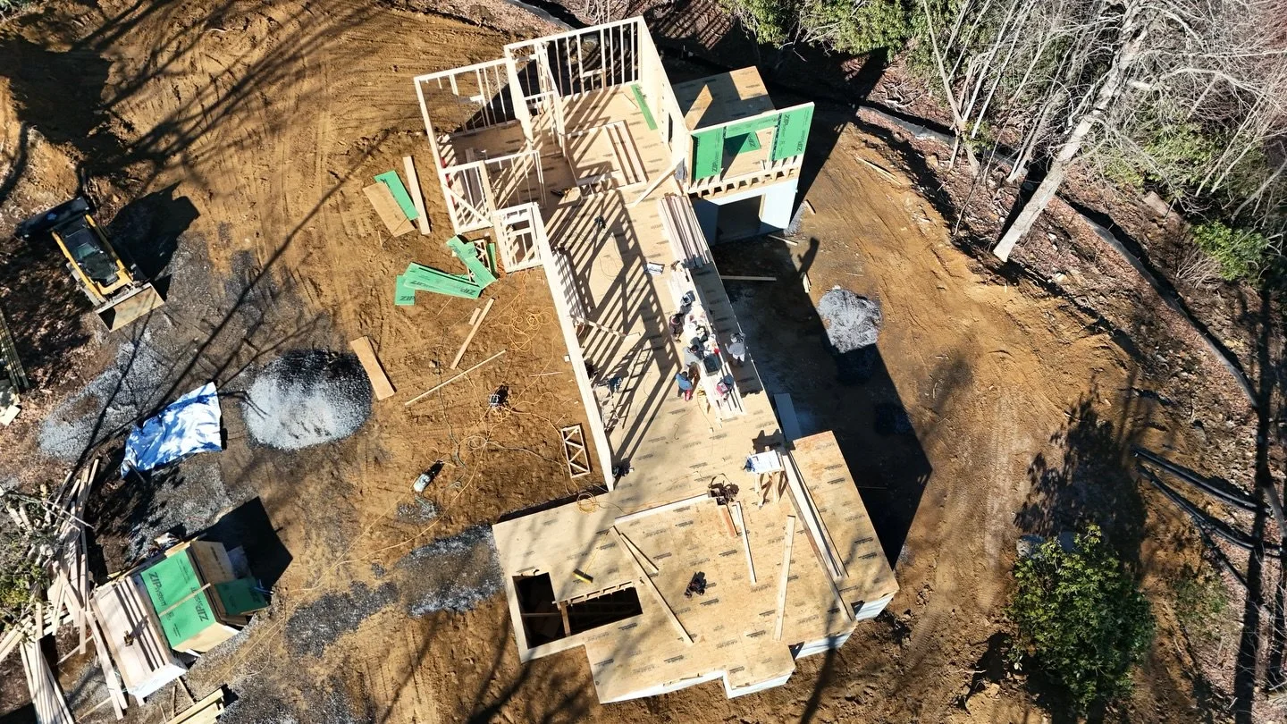 Framing underway. 
#framing
#newhome 
#ashevillebuilder