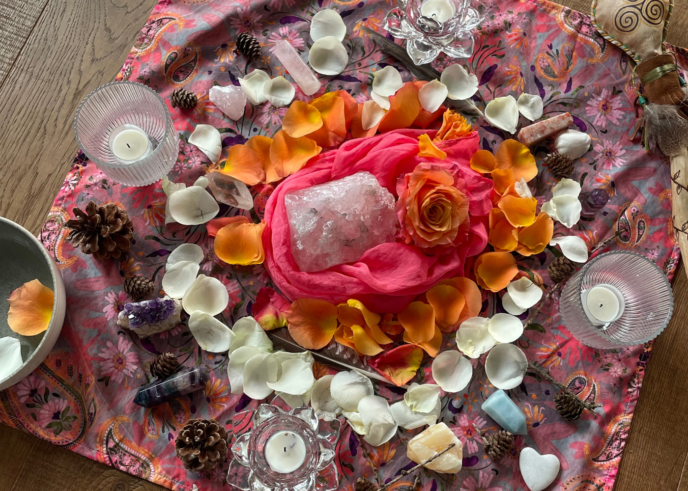 Zeremonie zur energetischen Reinigung des Schossraumes