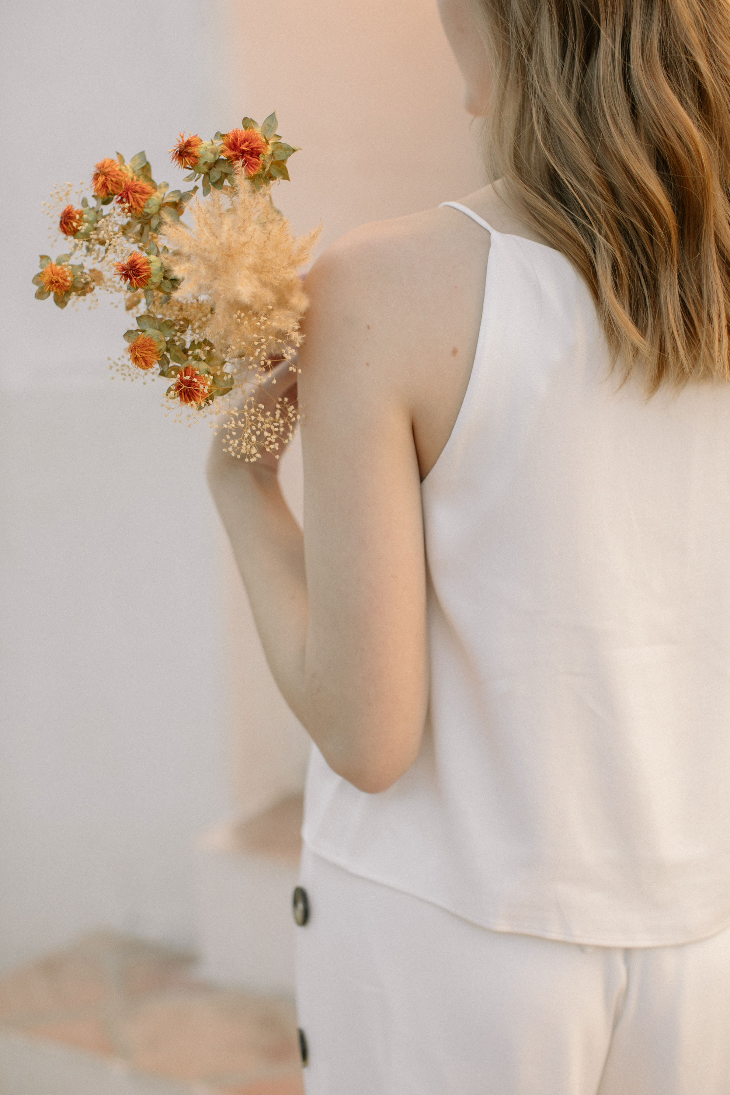 Emma two piece bridal jumpsuit in ivory