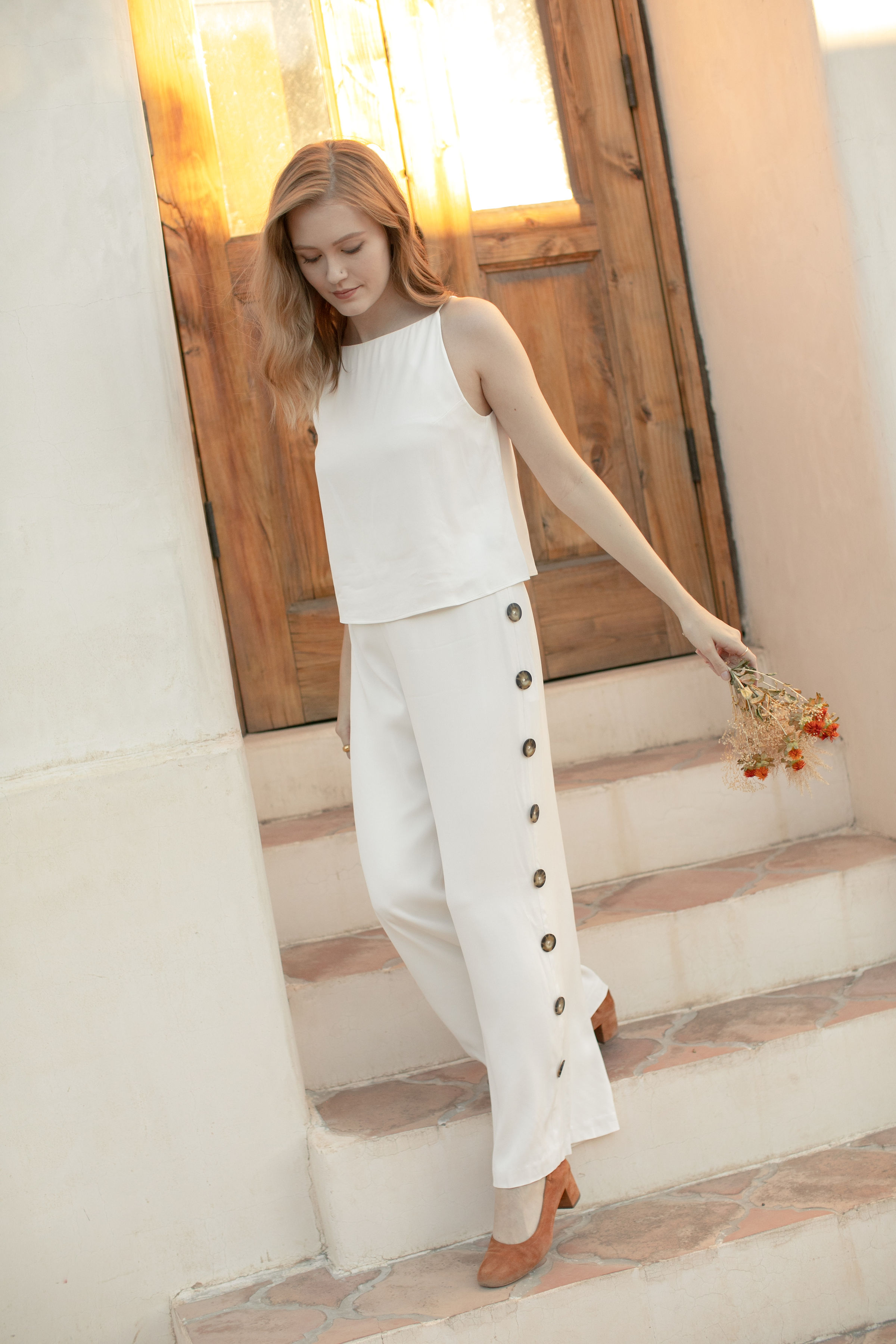 Wedding jumpsuit in ivory