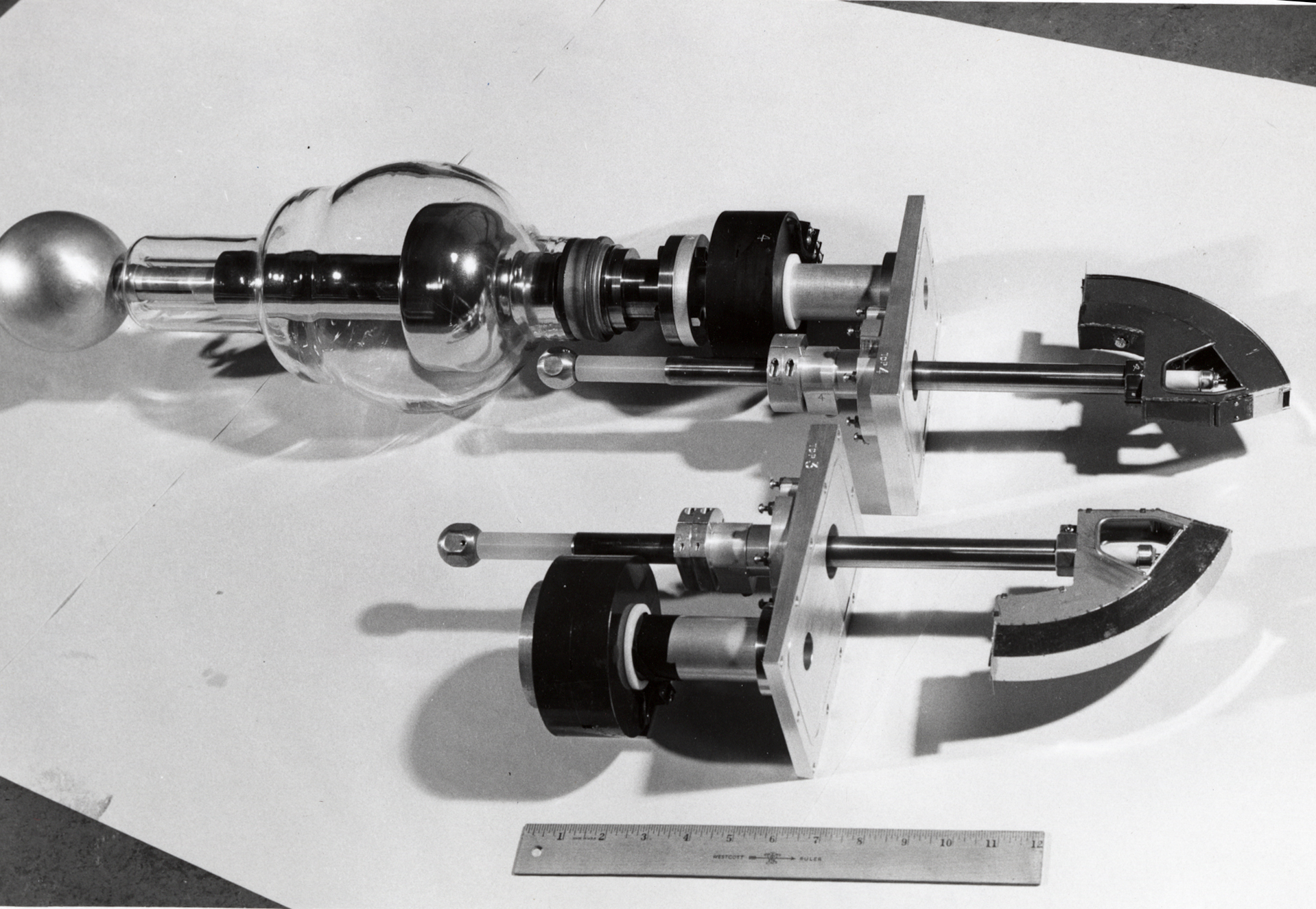   Injector inflector, part of the 50 MeV machine at Midwestern Universities Research Association (MURA). Photo: University of Wisconsin Madison Archives  