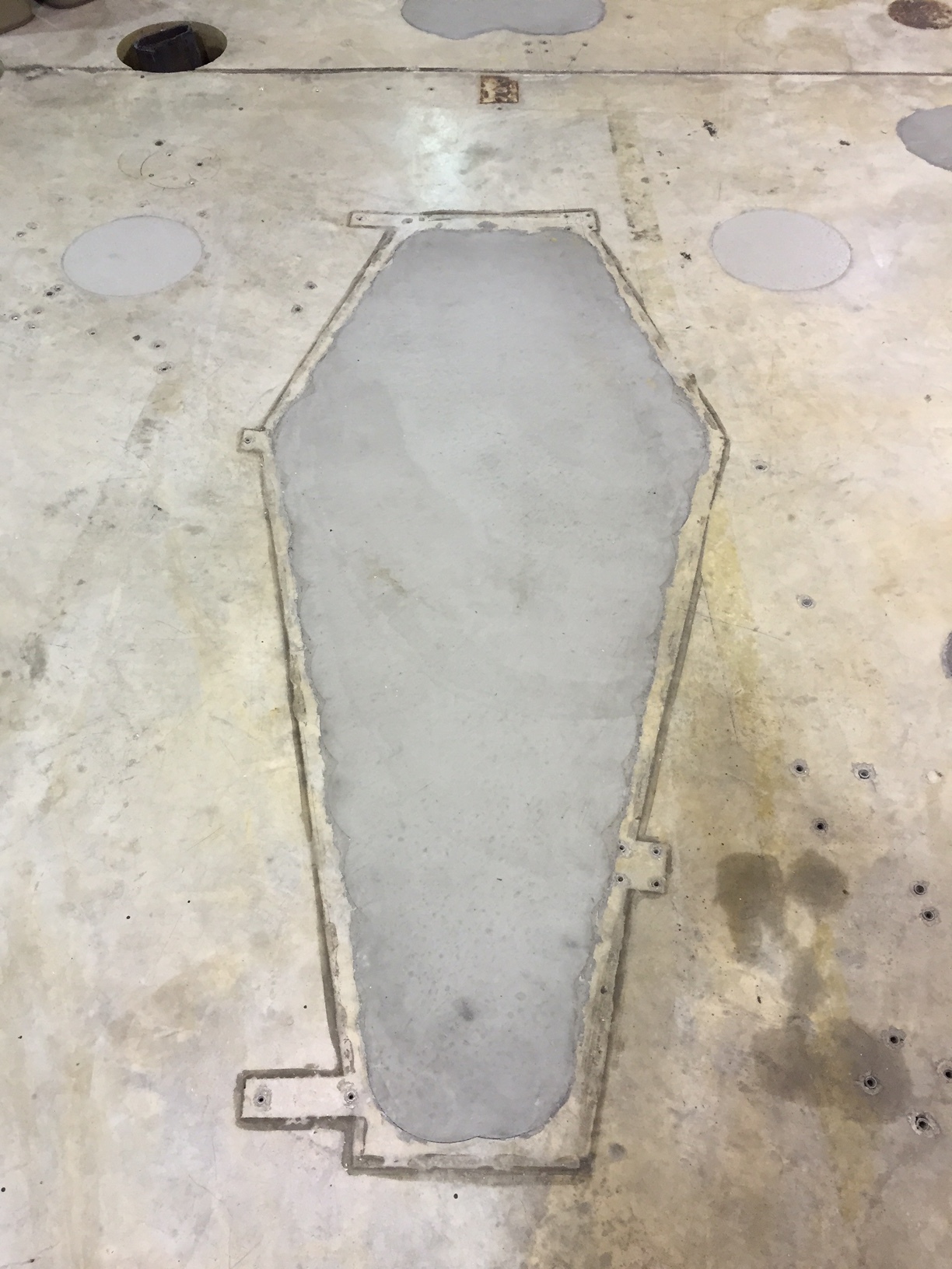  The footprint of one of the former experiments.  Photo: Kristof Wickman / Evan Gruzis 