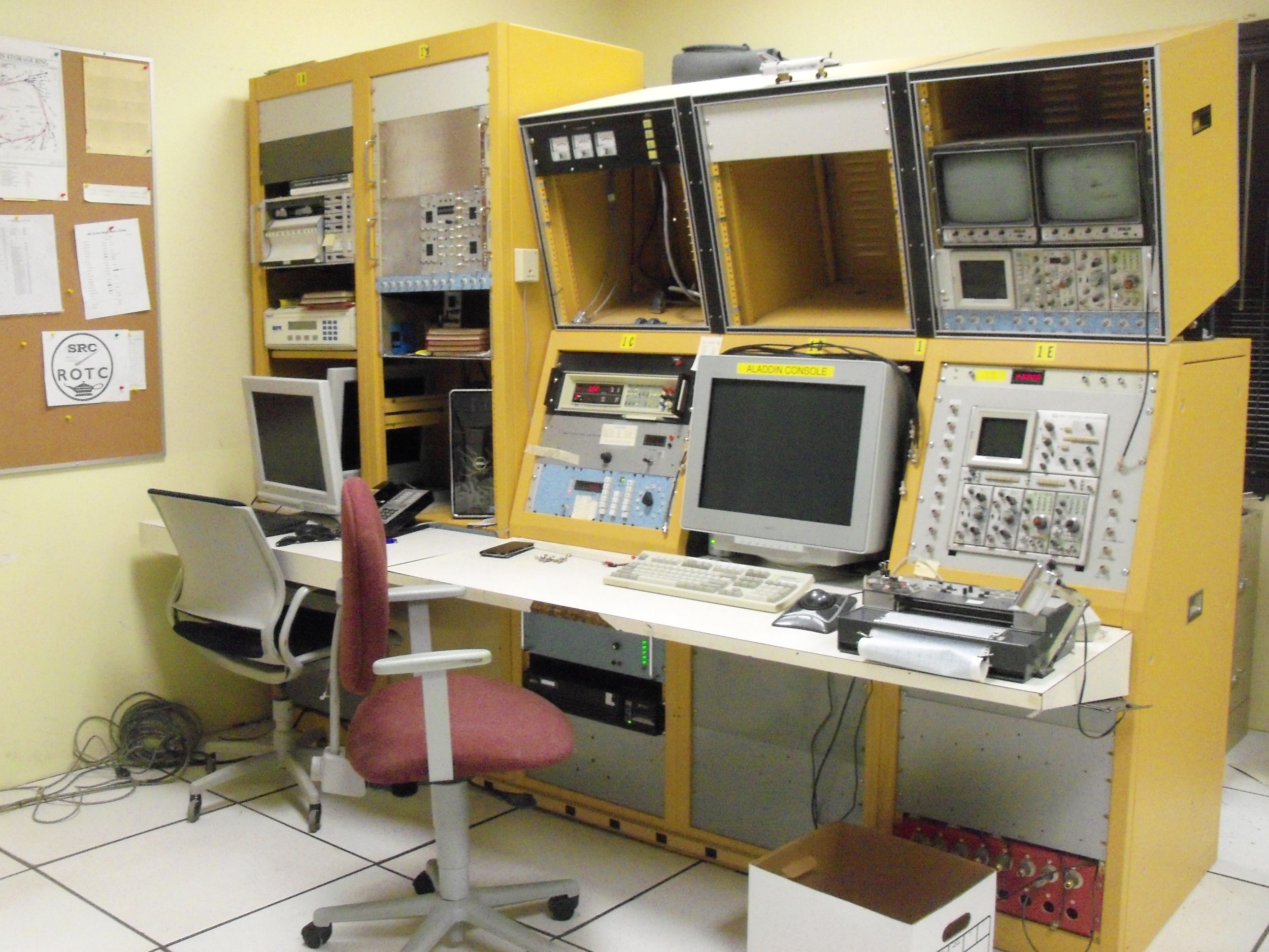  The control room in disassembly.  Photo: Mary Severson 