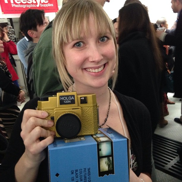 Liz Ellenwood with the Gold Holga Award!